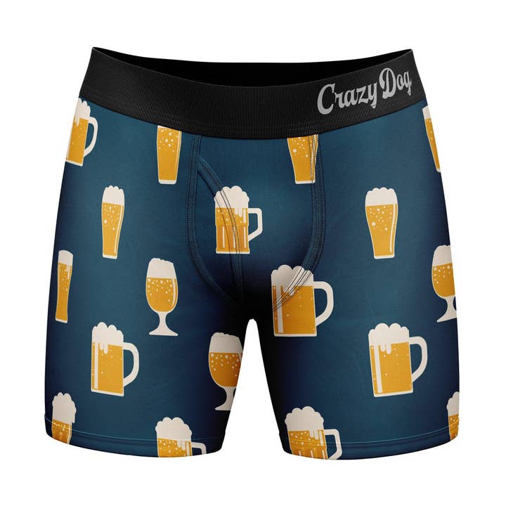 Beeriere Funny Beer Drinking Boxers Beer Graphic Briefs for wholesale by Crazy Dog T-Shirts