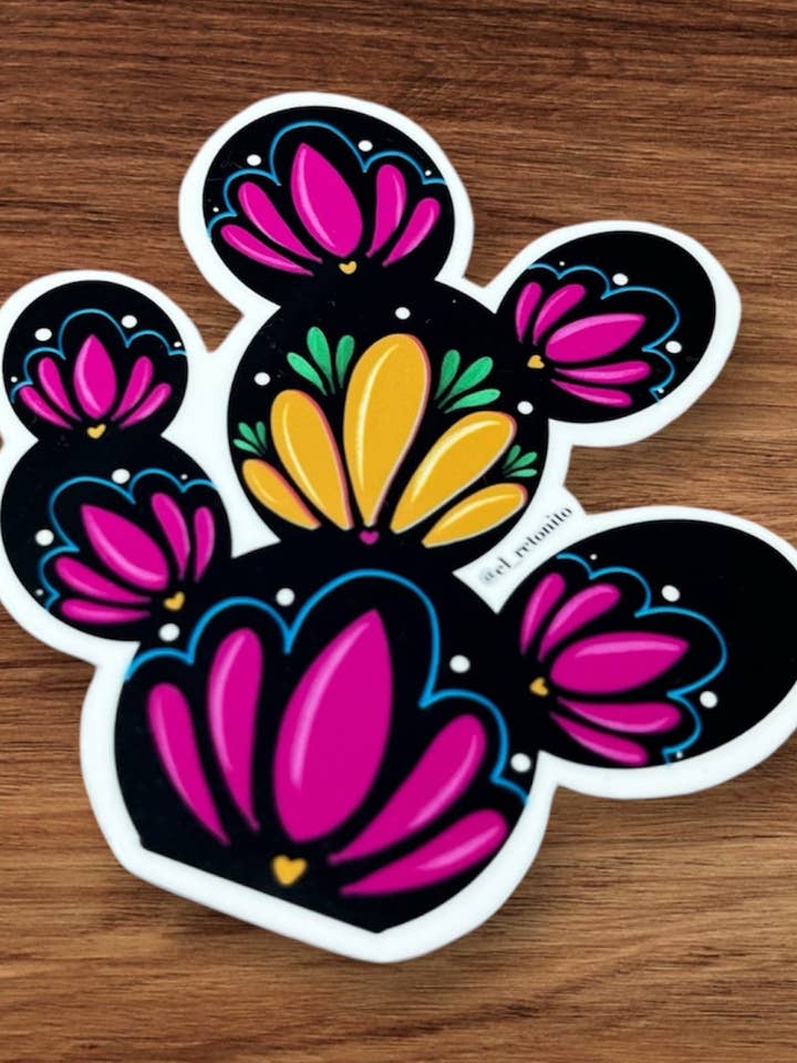 Autocollant floral Nopalito pour la vente par El Retoñito