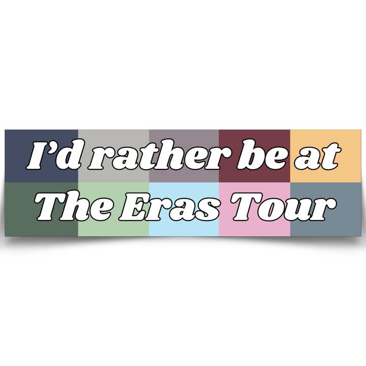 Autoaufkleber „I'd Rather Be At The Eras Tour Taylor“, Vinyl für den Großhandel von Philly Frogs