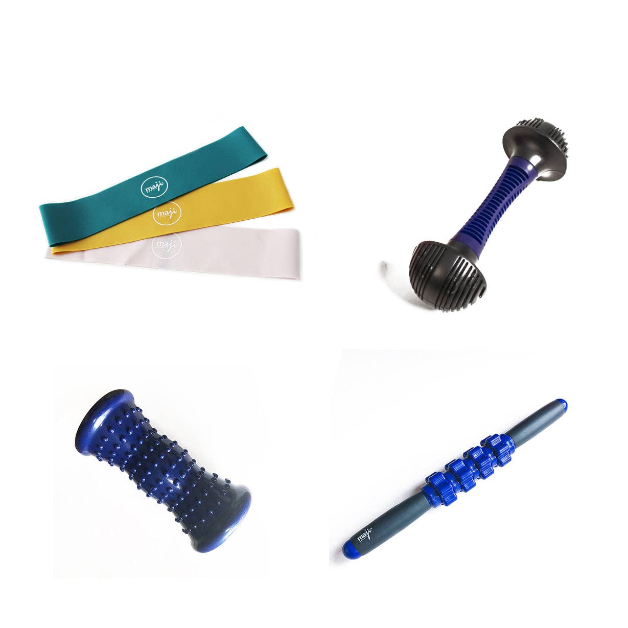 Maji Sports, LLC - Wholesale Fitnessapparatuur - Twi bar spierversteviging & massage bundel