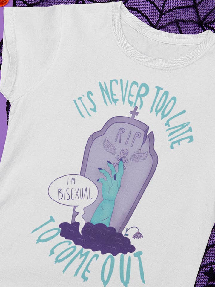 Chiaralascura - Wholesale Screen Printed T-Shirt - Unisex - Never too late - T-shirt unisex bio5