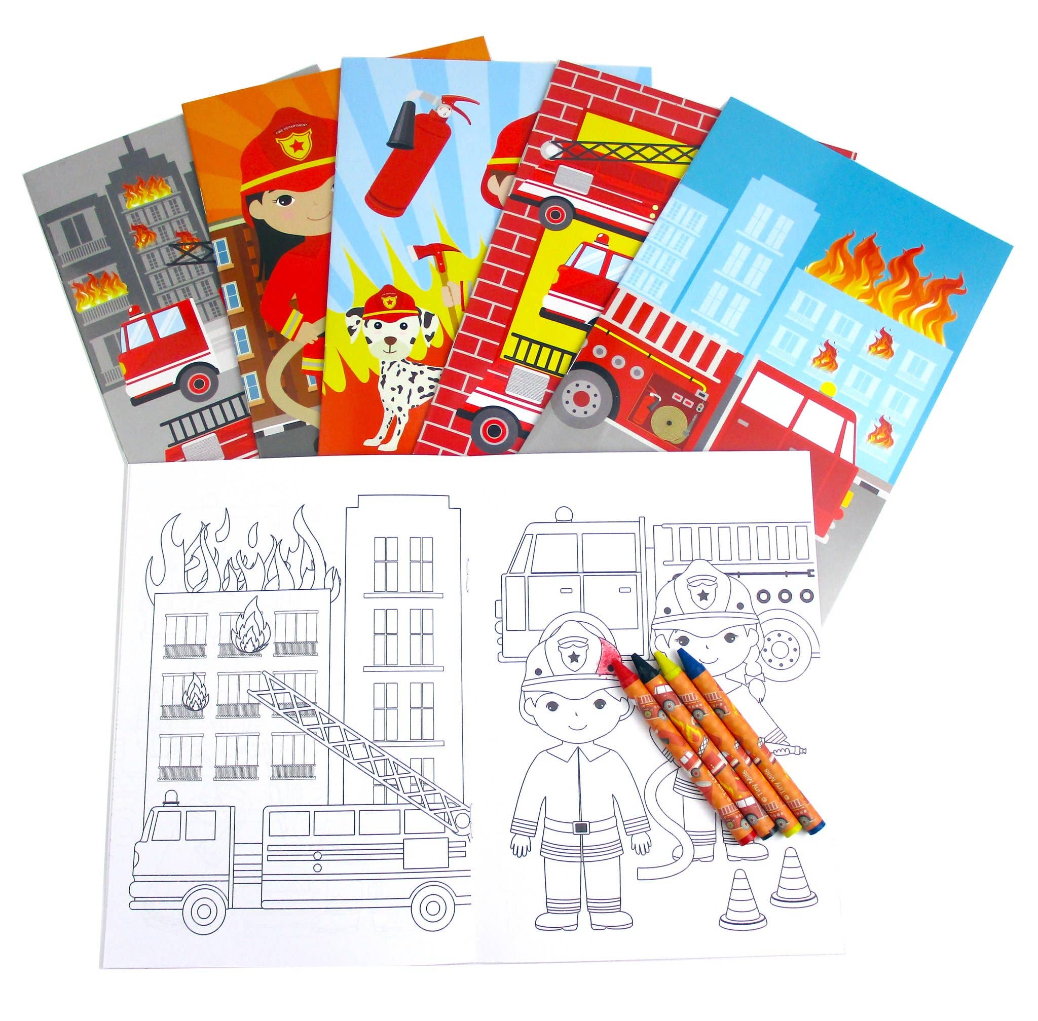 Download Fire Truck Coloring Books With Crayons Party Favors Faire Com