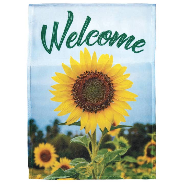Welcome Sunflower Yellow 29x42 for wholesale by Cottage Garden