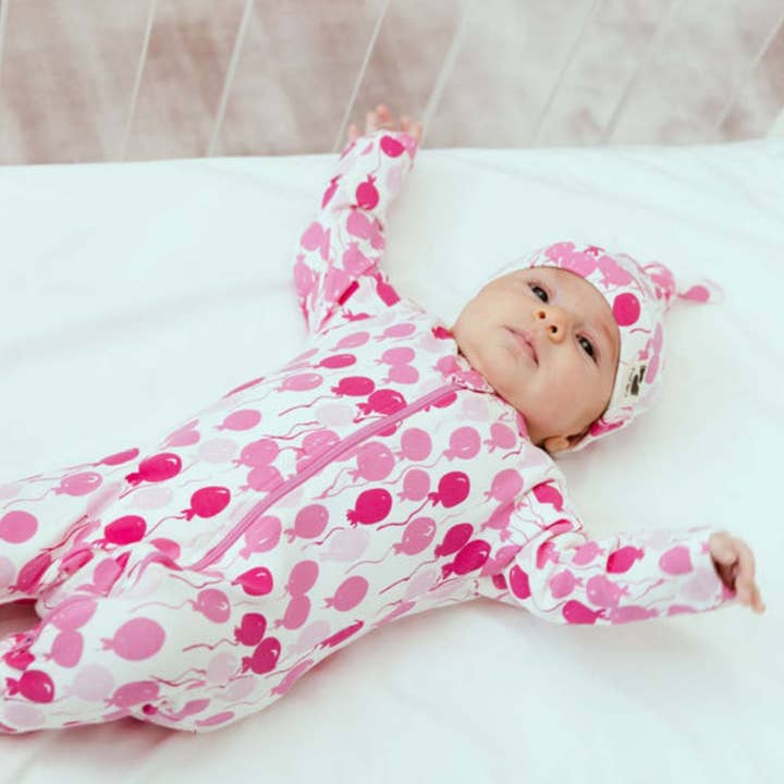 Norani Baby - Vendita all'ingrosso Tutina - Neonati - Organic Footie - Palloncini rosa4