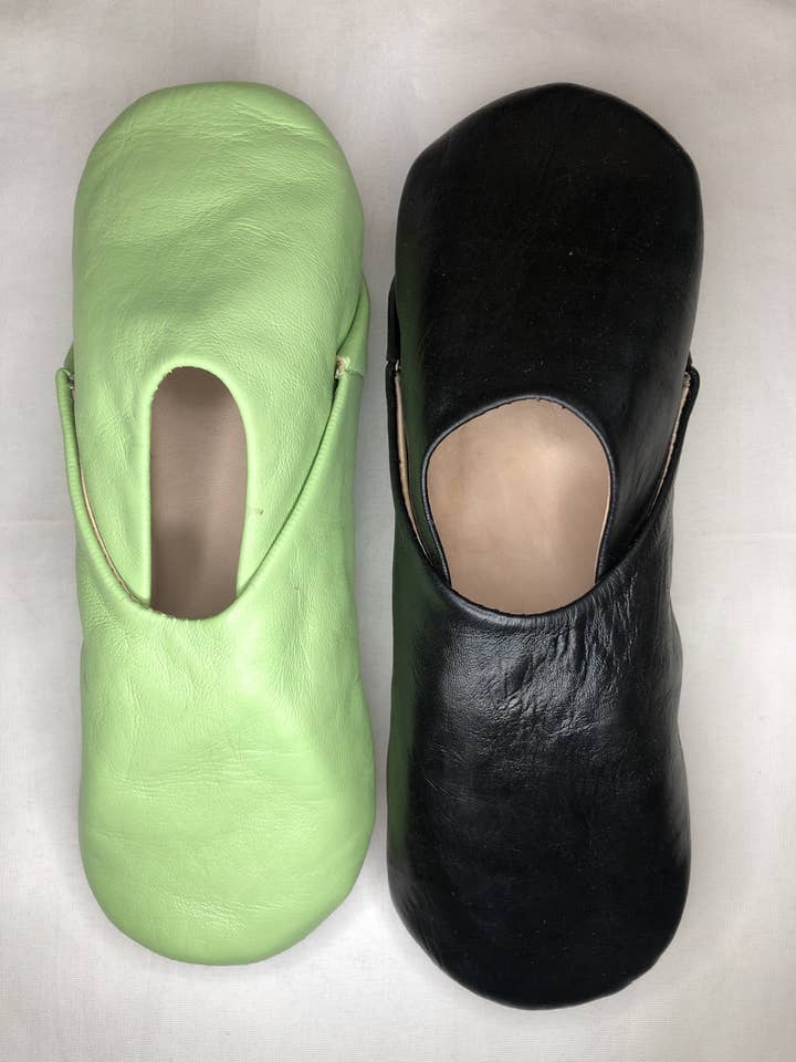 Marrakech Bazaar - Wholesale Slippers – Women's - Women's Plain Handmade Moroccan Leather Slippers