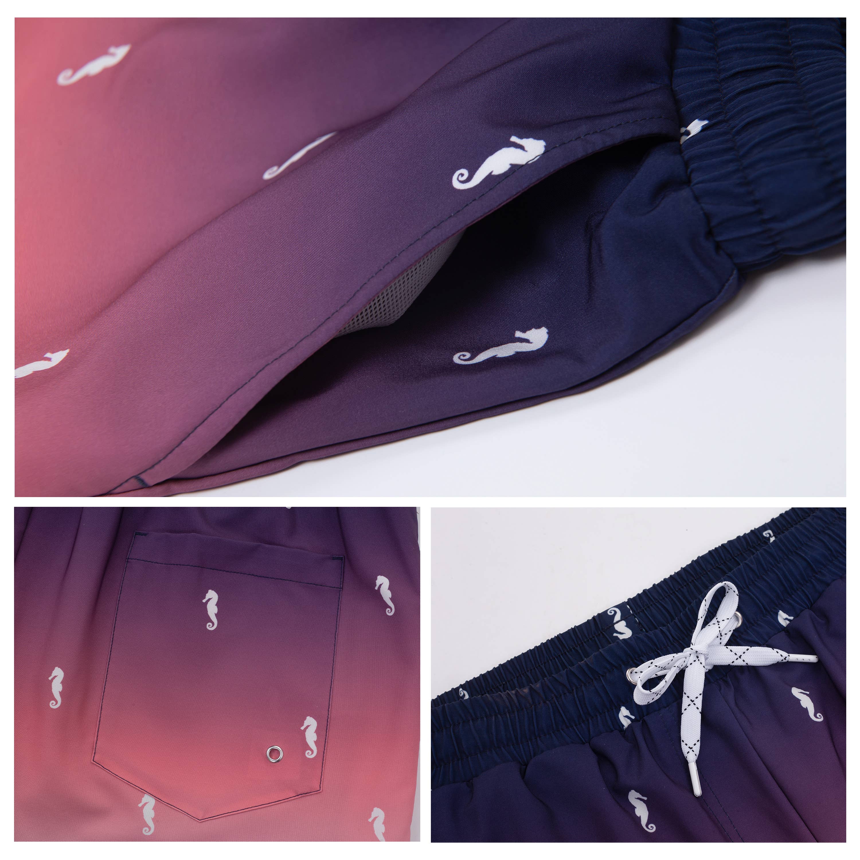 Rokka & Rolla - Wholesale Swim Shorts - Men's - Men's 7'' Stretch Swim Short with Compression Liner Swimwear15