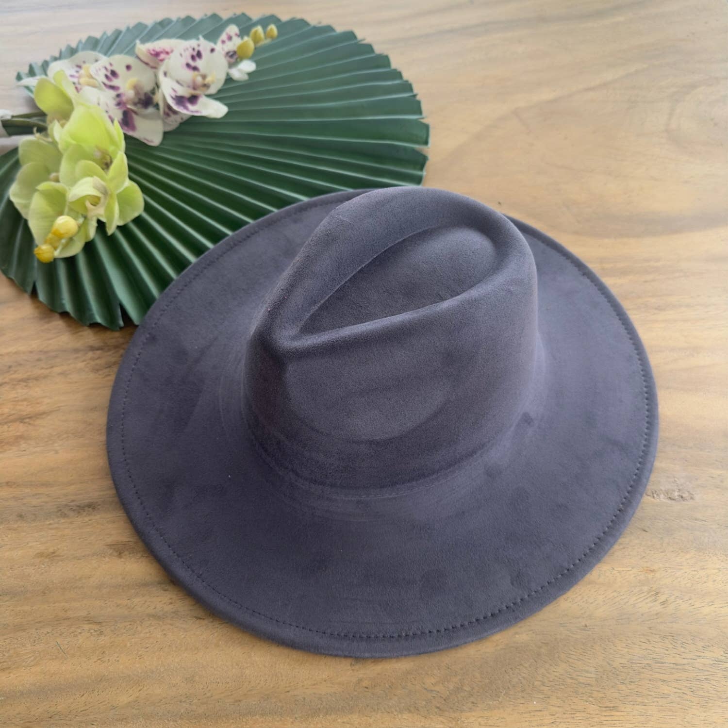 Queens INC - Vente Chapeau en feutre - femme - Chapeau haut de gamme en daim à large bord, classique et tendance50