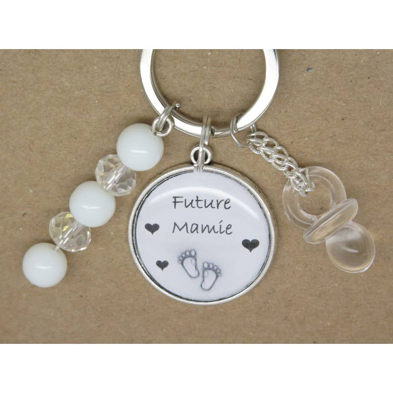 F de Bm créations – wholesale Nyckelring - Unisex – Nyckelring eller väska charmmeddelande graviditet framtida mormor0