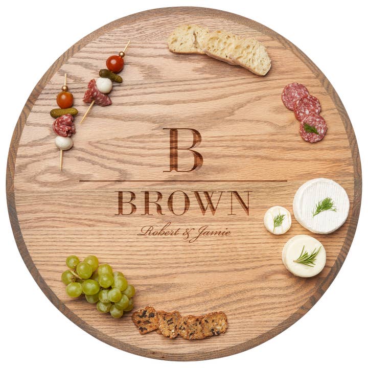Sophistiplate – wholesale Lazy Susan – Personalized Oak Lazy Susan Weathered 22"
