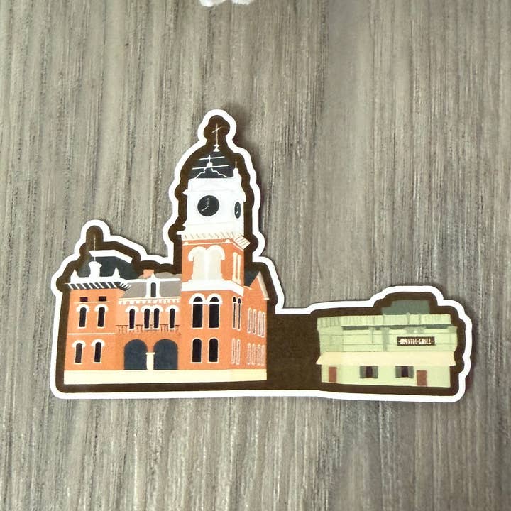 Adesivo/Magnete Impermeabile Torre dell'Orologio/Mystic Grill TVD per la vendita all'ingrosso da parte di JG Sticker Shop