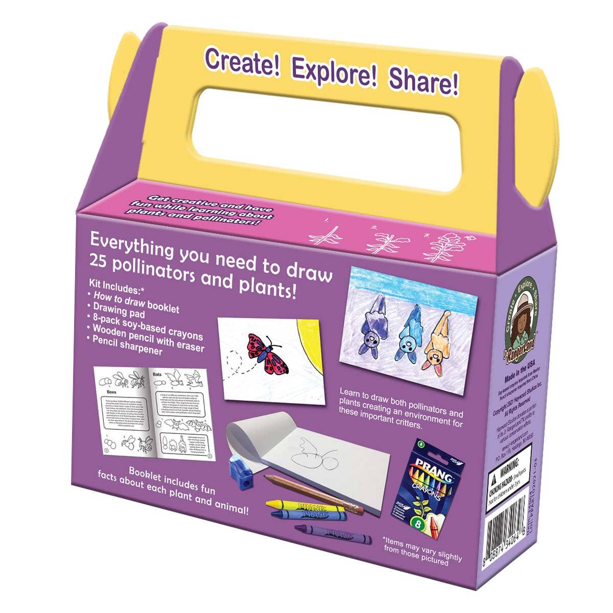 Jr. RangerLand – wholesale Art set – Child & baby – How to Draw Pollinators and Plants Art Kit3