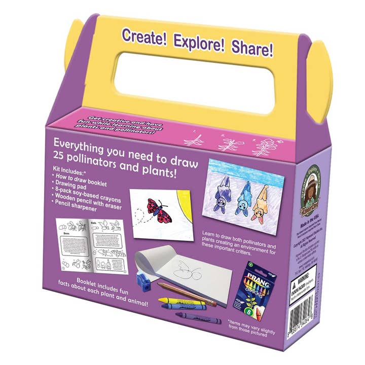 Jr. RangerLand – wholesale Art set – Child & baby – How to Draw Pollinators and Plants Art Kit3