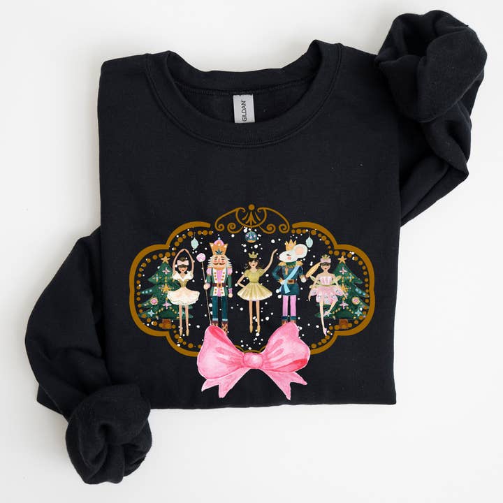 Refinery Number One LLC - Wholesale Graphic Sweatshirt - Women's - Nutcracker, Christmas, Sugar Plum Fairy Ballerina Sweatshirt