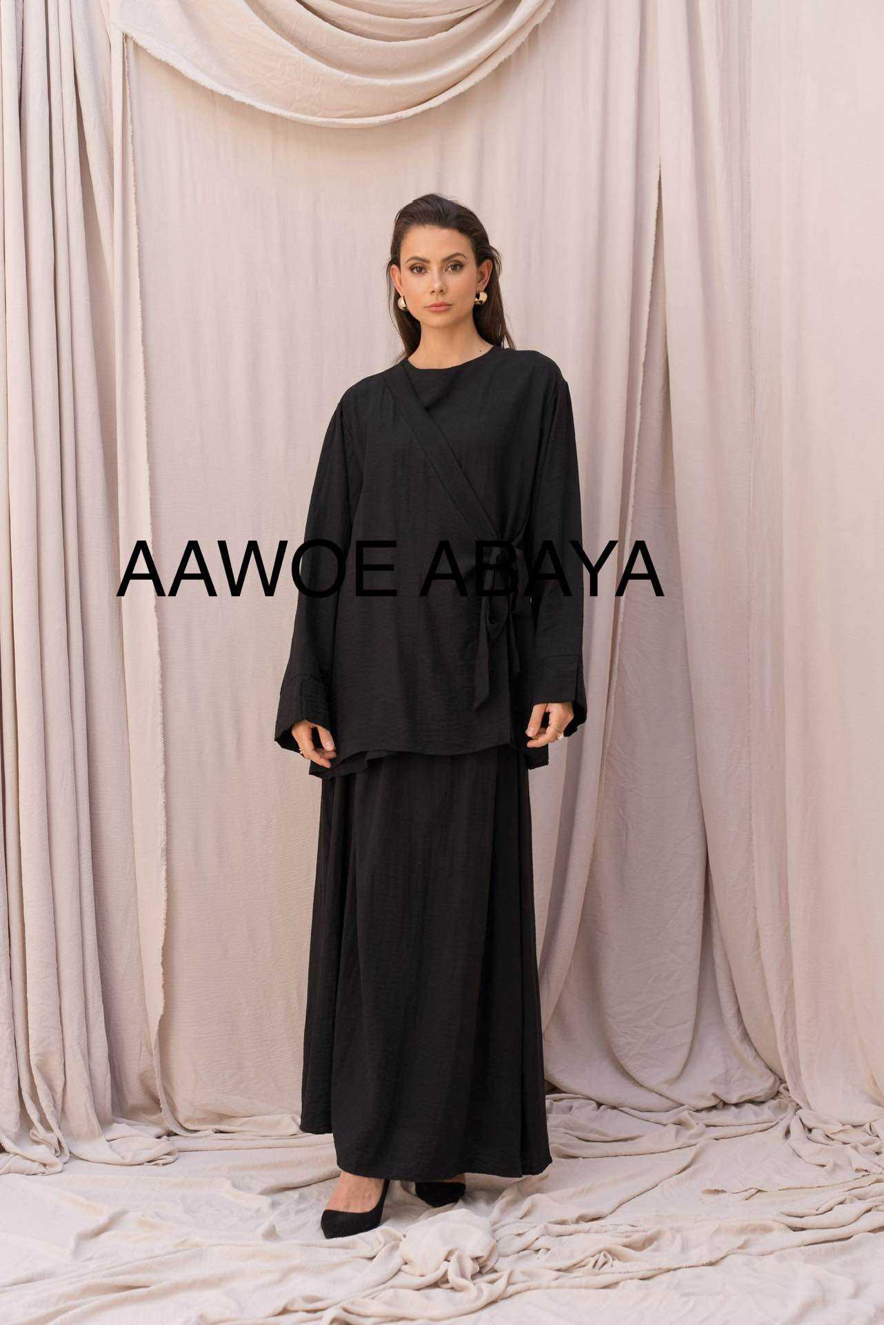 Aawoe Abaya - Wholesale Tops Set - Women's - Chic Set with Long Sleeves - 2422-EN19