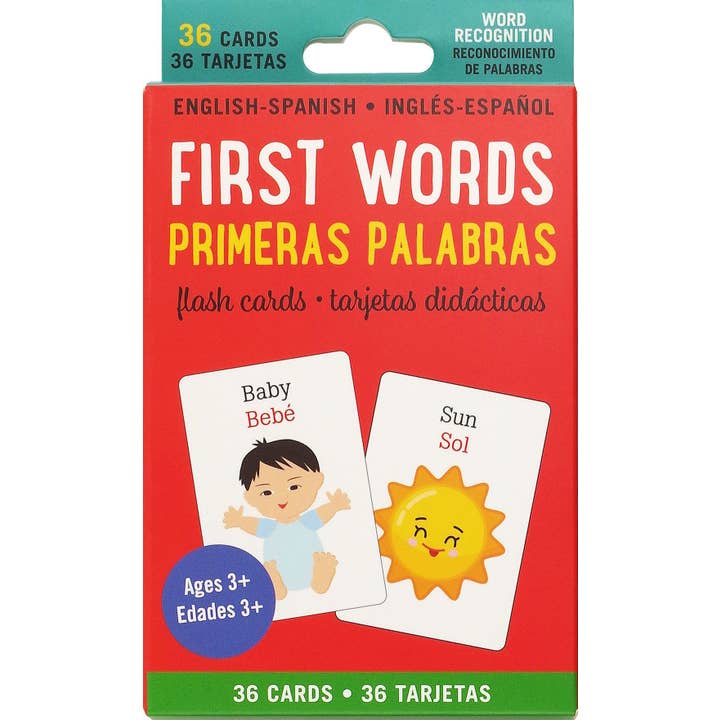 Peter Pauper Press - Wholesale Learning Cards - Kids & Baby - Bilingual English-Spanish First Words Flash Cards