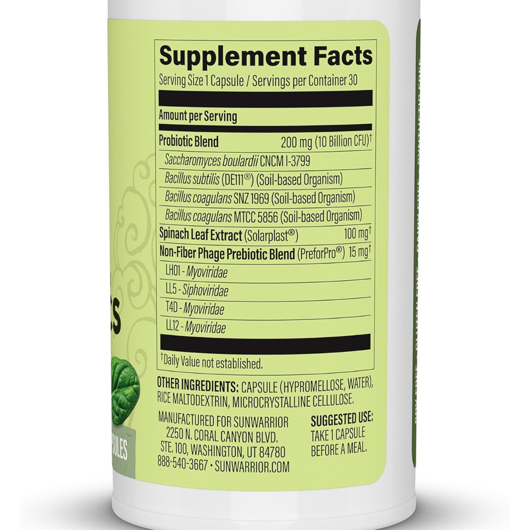 Sunwarrior - Wholesale Oral Supplement/Vitamin - Probiotic Supplement Capsules - Shelf Stable, 10B CFU1