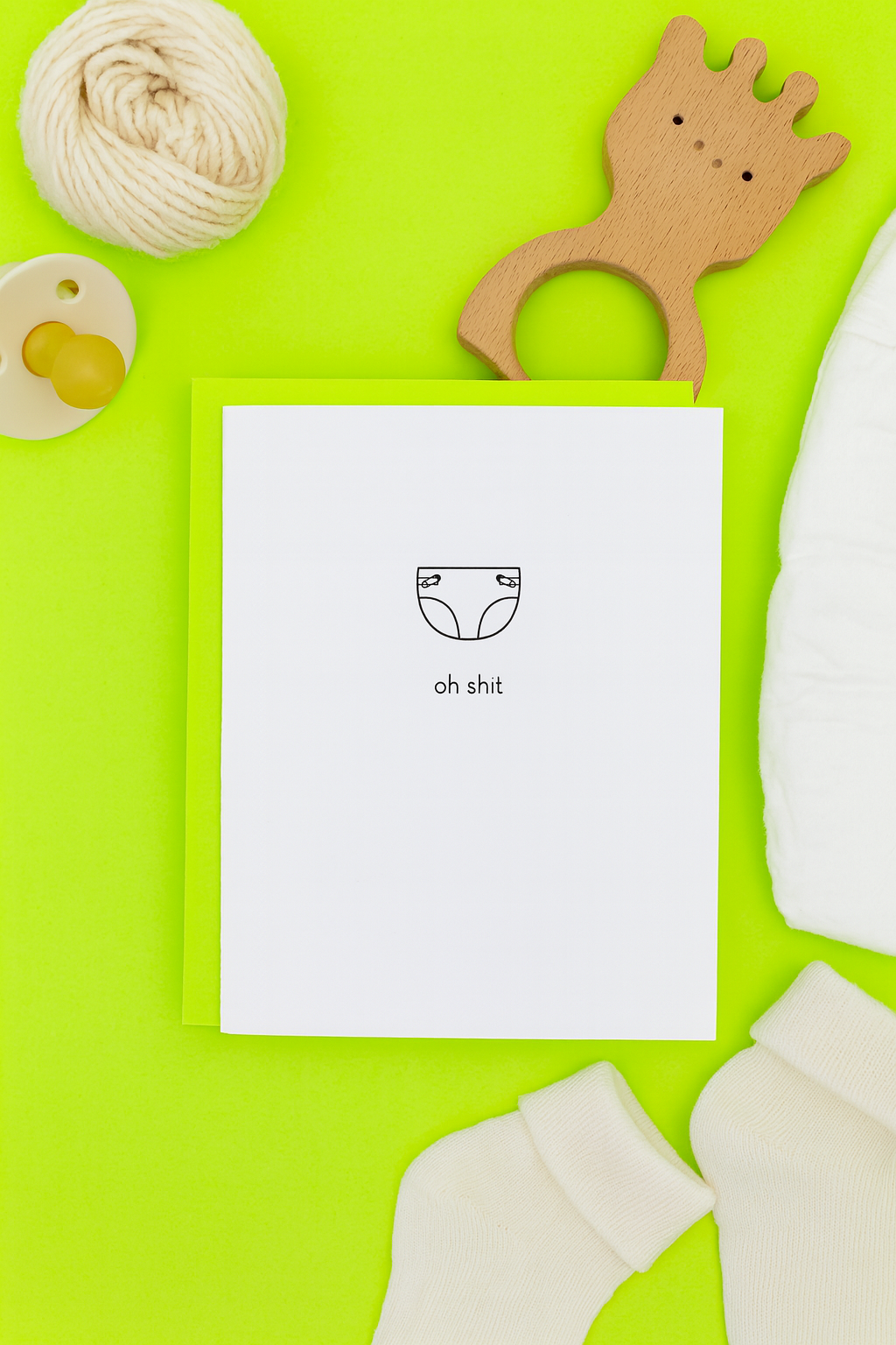 Chez Gagné - Vente Cartes bébé - Oh Merde Couches - Nouveaux Parents | Nouveaux Grands-Parents - Carte Drôle2