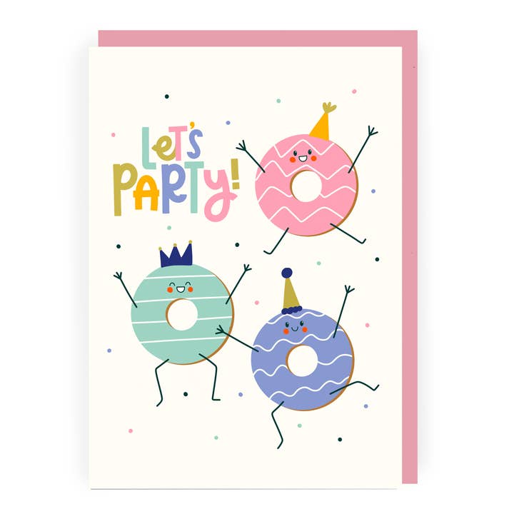 Let's Party Birthday Card | Cute Biscuit Birthday Card for wholesale by Abbie Imagine