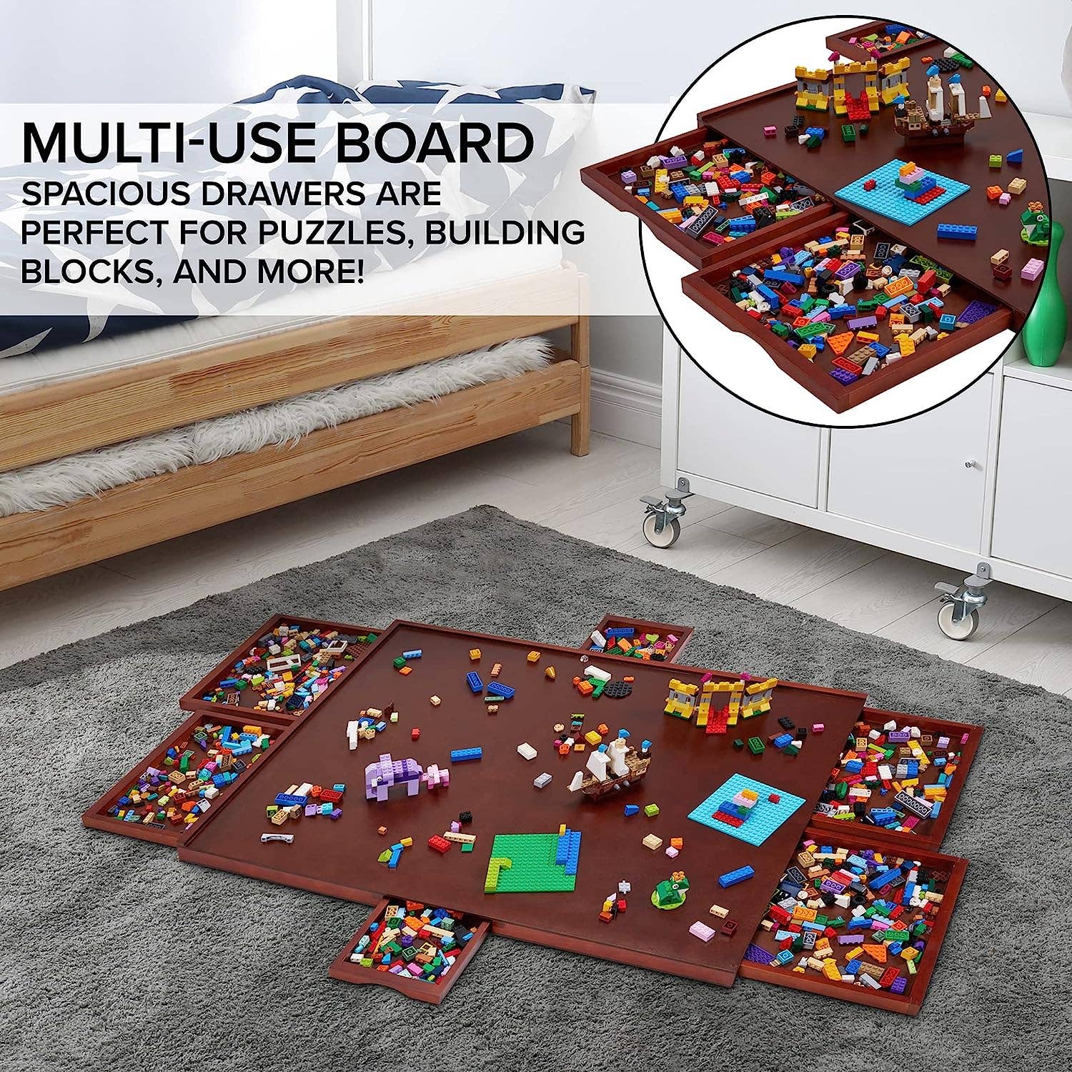 Jumbl – Großhandel Puzzle - Erwachsene – 1500-teiliges Puzzletafel aus Holz, 27 Zoll x 35 Zoll mit Deckel6