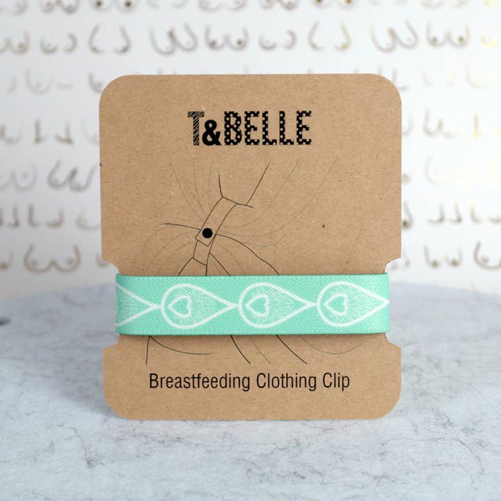 T & Belle - Wholesale Nursing Top - Maternity - Mint Green Liquid Gold Breastfeeding Clothing Clip V21