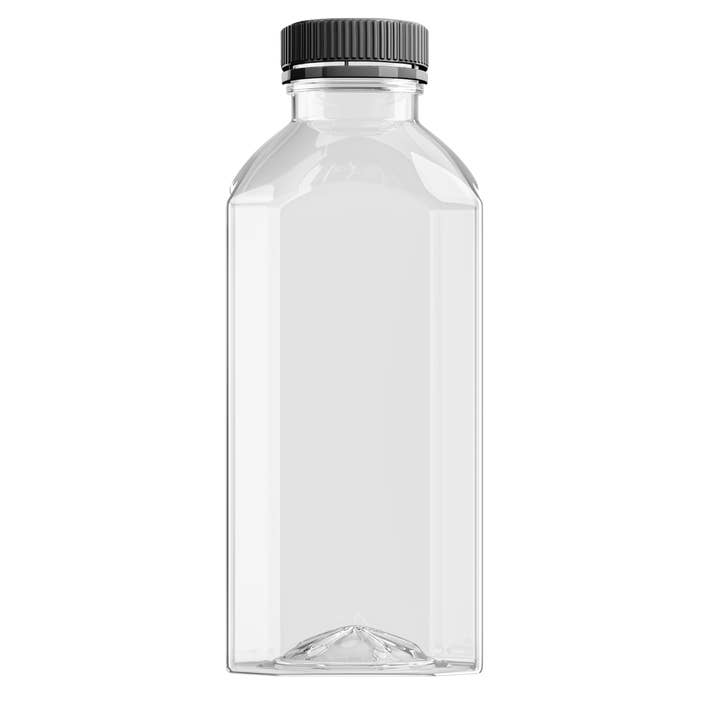 OH YES PLASTICS - Wholesale Fruit Juice - 12 oz Square Plastic Juice Bottles