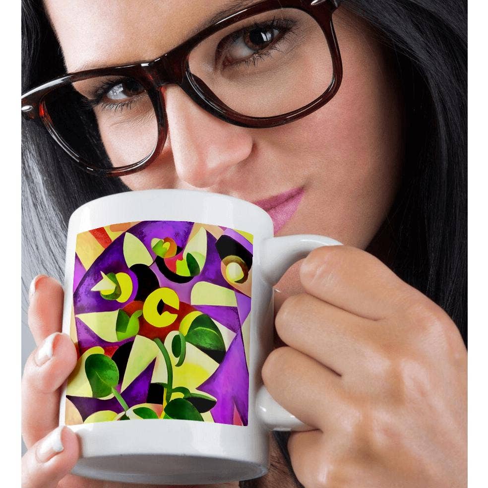 3dRose - Wholesale Coffee Mug - 3dRose, Bizarre Passiflora Flower Geometric Art Abstract, Mug9