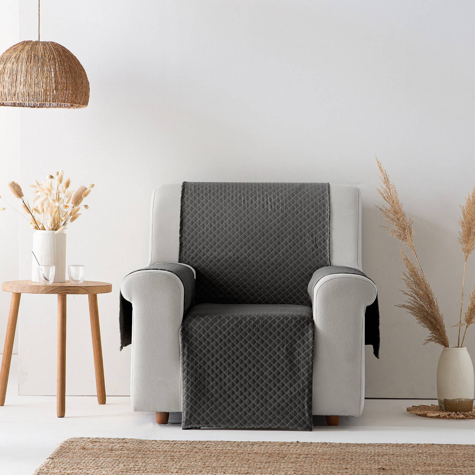 GAMUSI – Capa para cadeira/sofá por atacado – Capa de sofá lisa acolchoada algodão TRIVIAL30