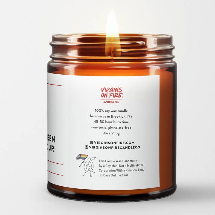 Virgins On Fire Candle Co. - Wholesale Jar/Filled Candle - DRAG QUEEN STORY HOUR (Bergamot & Tea) - LGBTQ+ Gay Candle