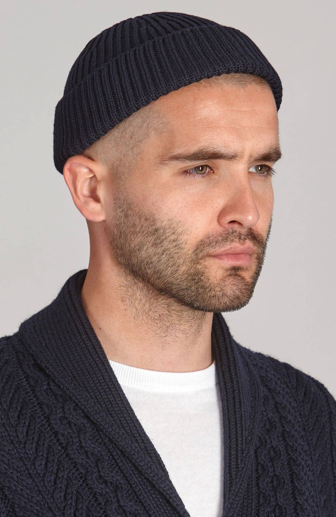 Paul James Knitwear - Wholesale Beanie - Men's - Heavyweight Extra Fine Merino Fisherman Beanie1