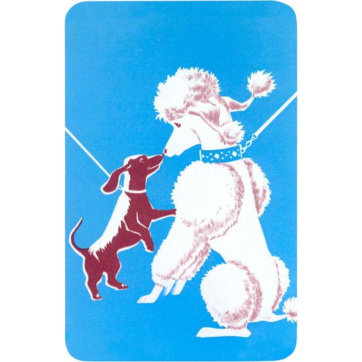 Postkarte DG-170 Französischer Pudel und Dackel für den Großhandel von Found Image Press