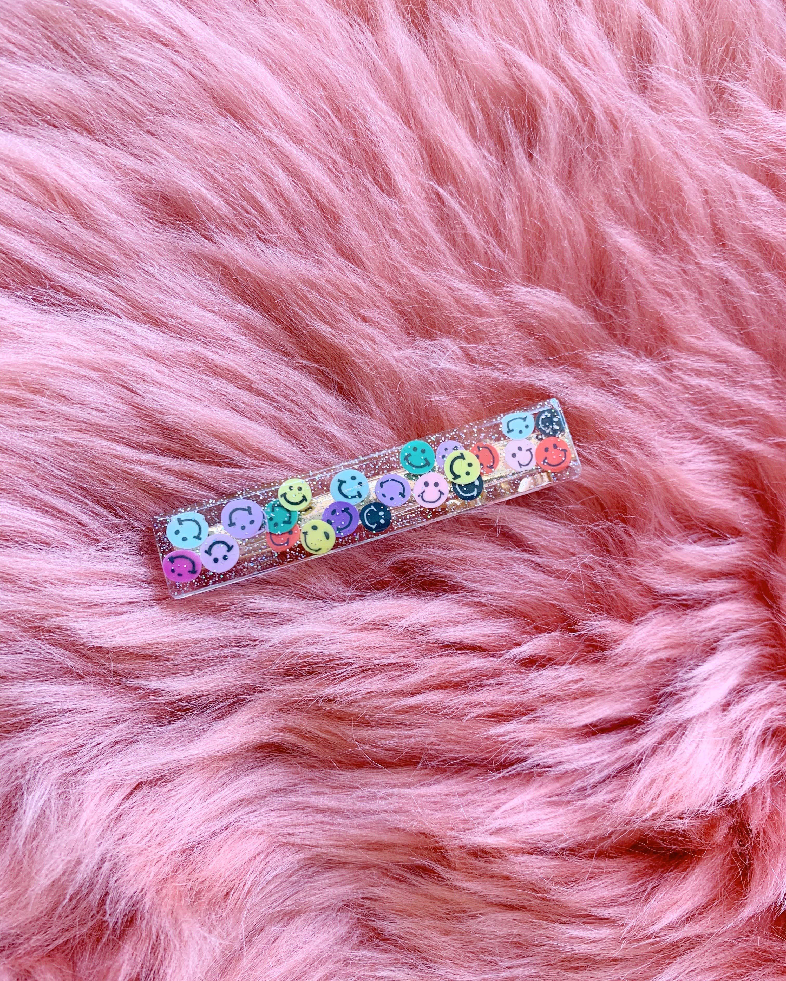 Coco's Musings - Wholesale Hair Clip - Women's - Rainbow Smiley Faces Hair Clips16