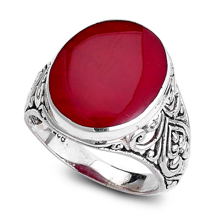 SS Korallenring mit filigranem Design für den Großhandel von Eli Pebble