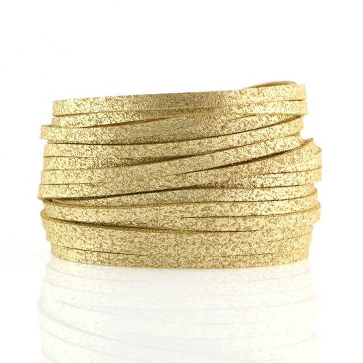 SALG!! Skivet Wrap Armbånd I Tan Shimmer for engroshandel hos Presh