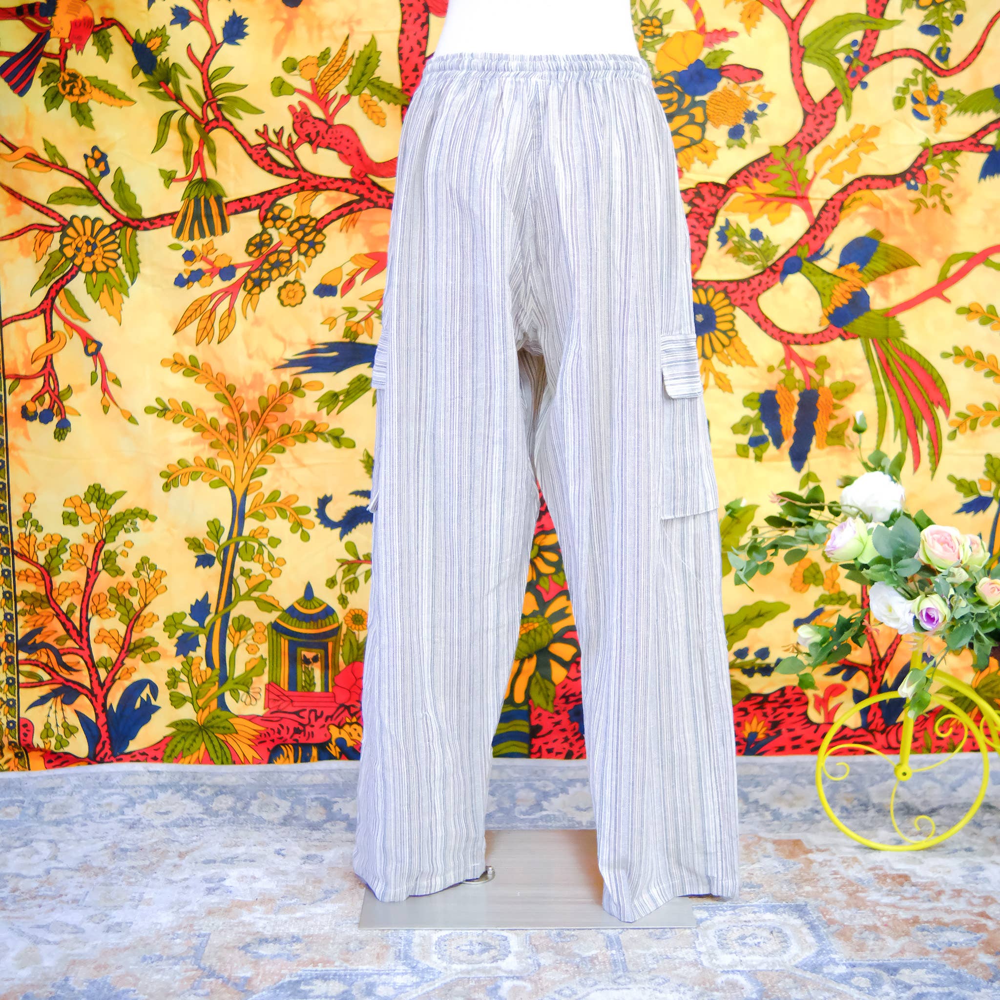 Karma Nepal Crafts - Wholesale Pants - Unisex - Multicolor Unisex Cotton Cargo Pants8