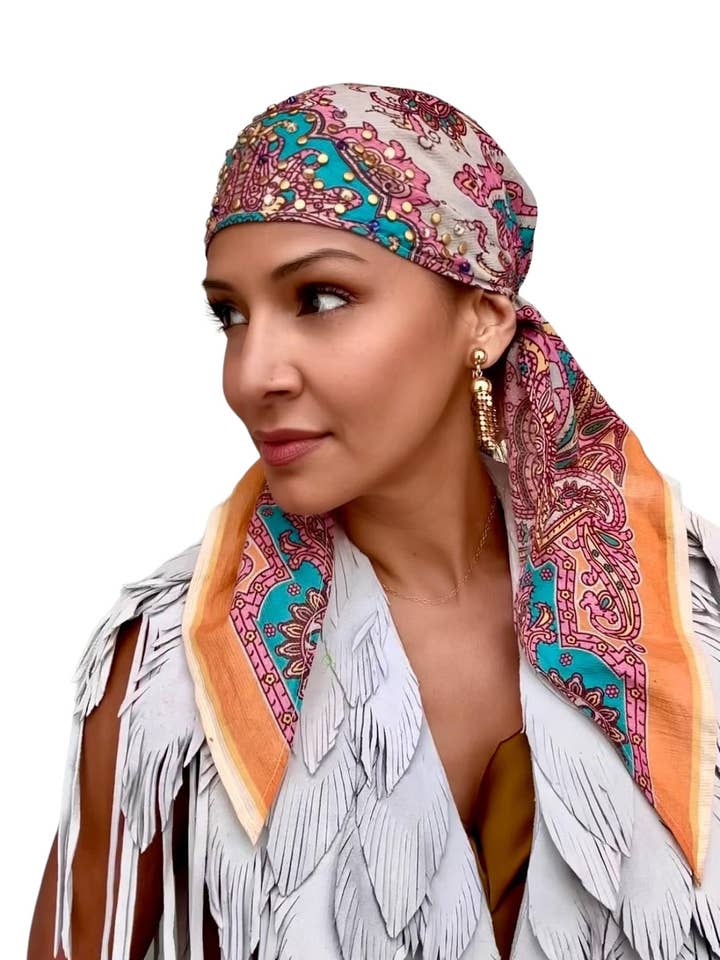 Mayan Gold Head Scarf for wholesale by Morphew Collection