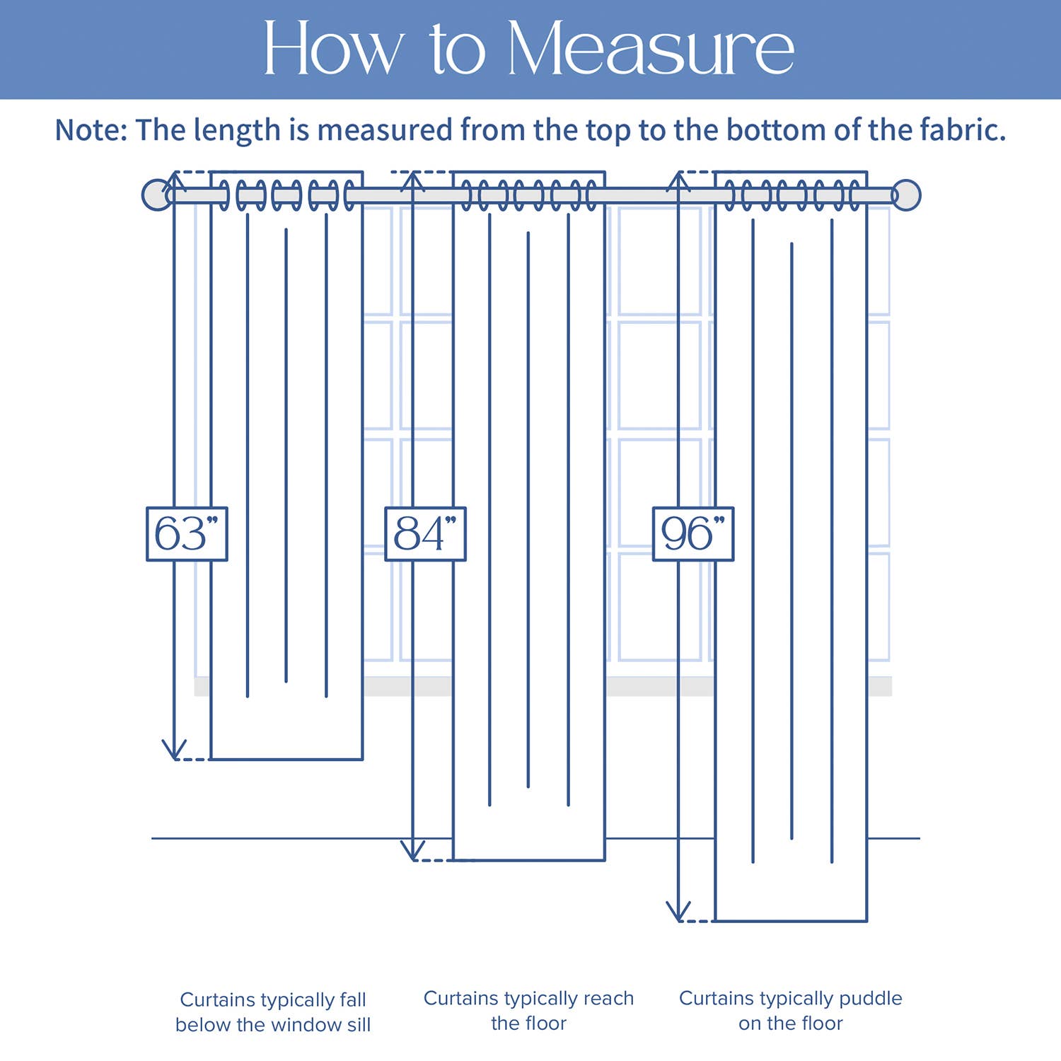 Blue Blackout Grommet Ombre Curtains Pair, Blue, 2 Panels for wholesale on Faire6