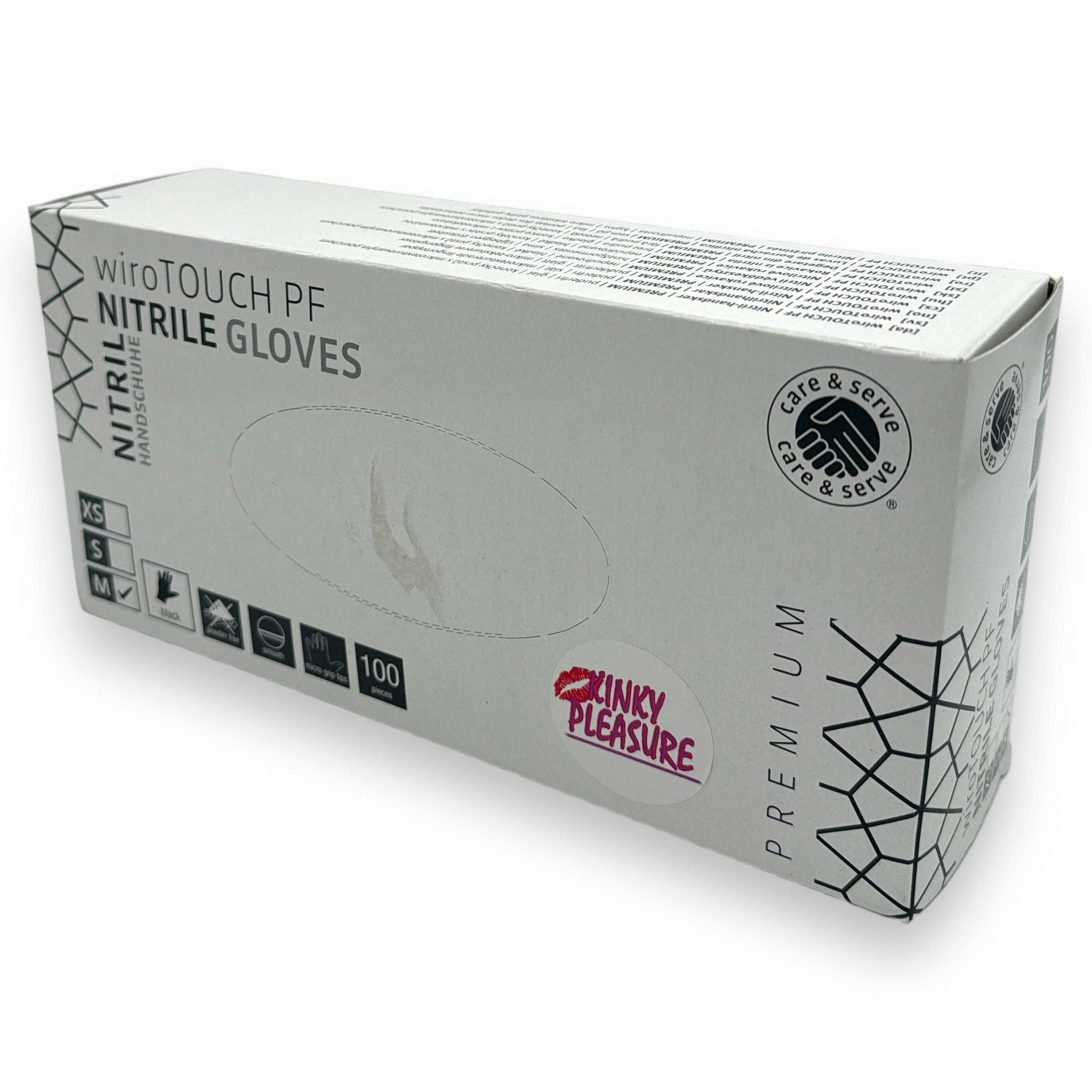 Kinky Pleasure - Wholesale Sex Toy - Kinky Pleasure - PK001 - Nitrile Handgloves Box - Black - 3 Sizes - 100 Pieces5