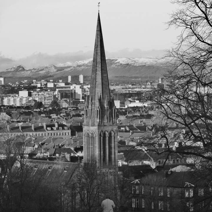 Queen's Park Glasgow Svartvitt Fotografi Väggkonst för wholesale av Mo & Paul Photography