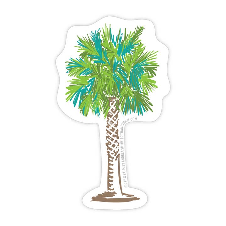 Palmetto Sticker - Palm Tree Sticker - Coastal Beach Sticker for wholesale by 7th & Palm