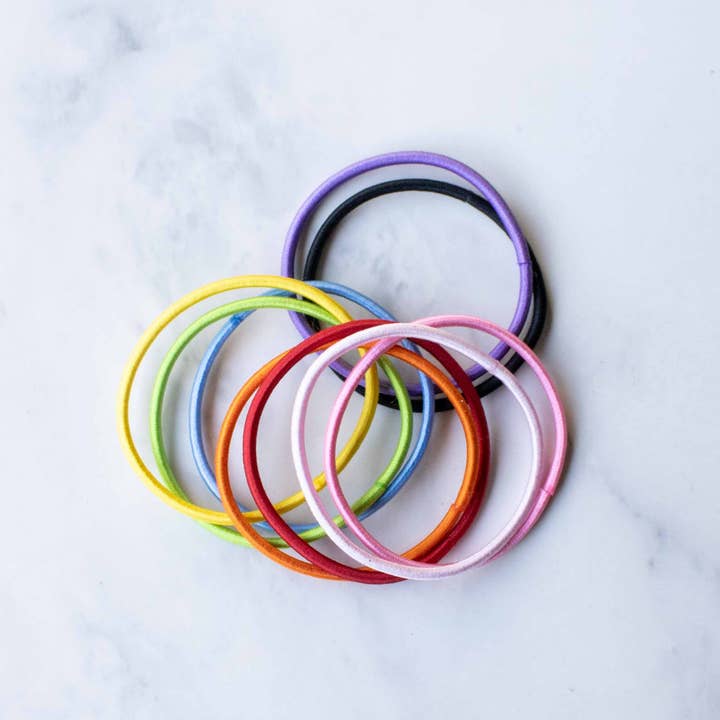 Tiepology - Vente Élastique à cheveux - Ensemble d'élastiques à cheveux arc-en-ciel quotidien1