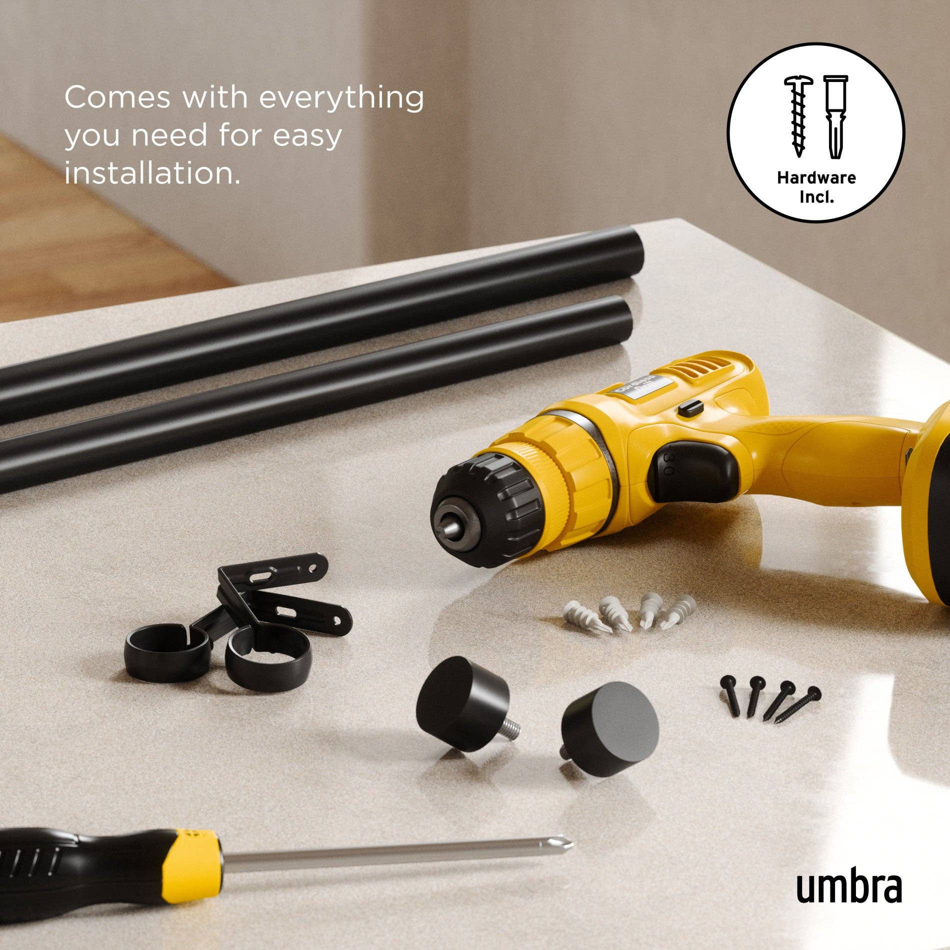 Umbra - Wholesale Curtain Rod - Cappa Curtain Rod5
