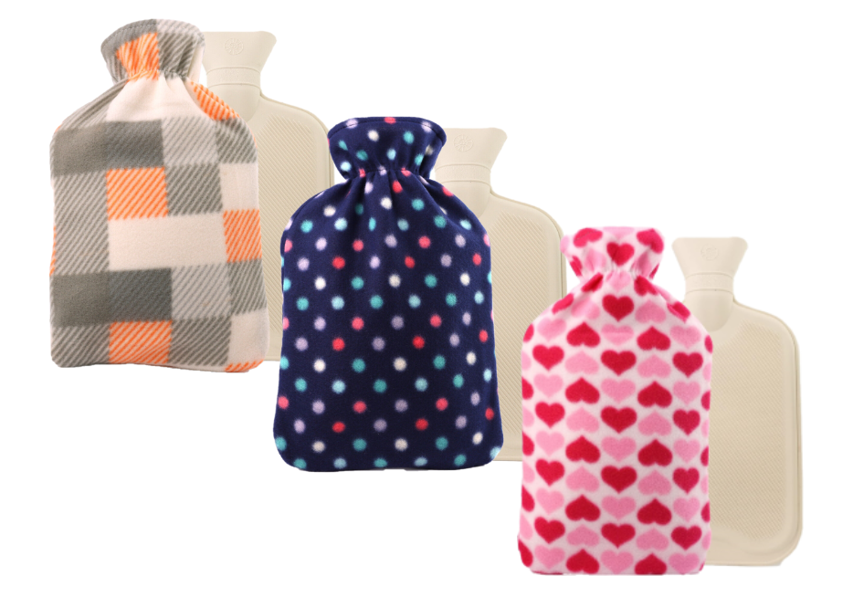 My Wholesale Warehouse - Wholesale Hot/Cold Compress - Generise 2 Litre Hot Water Bottle with Fleece Cover0
