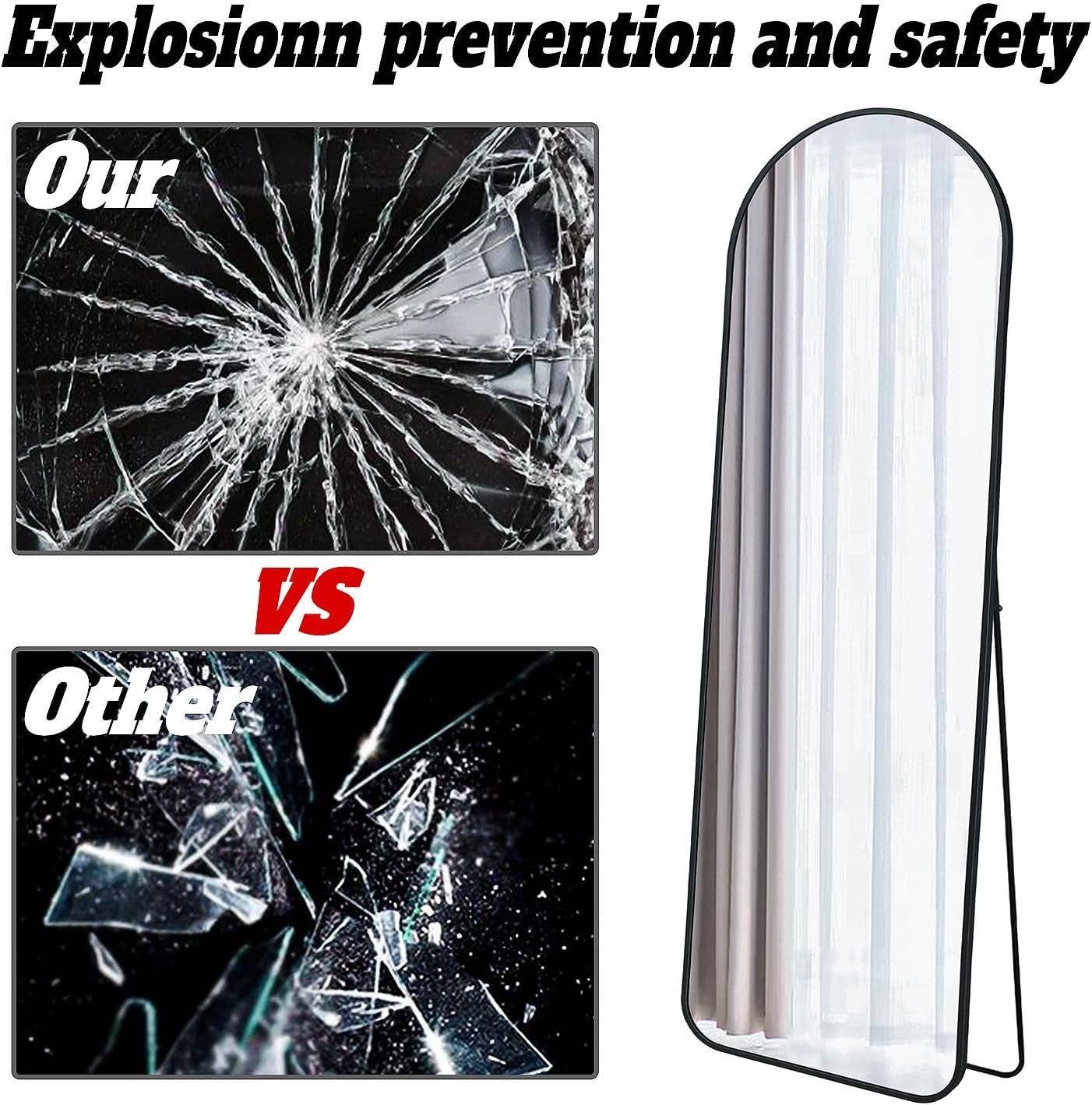 Black 57 Inch Full Length Arch Mirror For Entryway for wholesale on Faire6