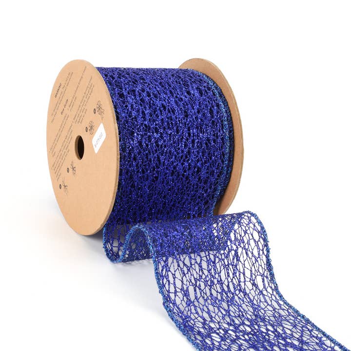 LA Ribbons Wholesale – wholesale Band – 3" Nättrådsband | Kunglig | 10 Yards Rulle2