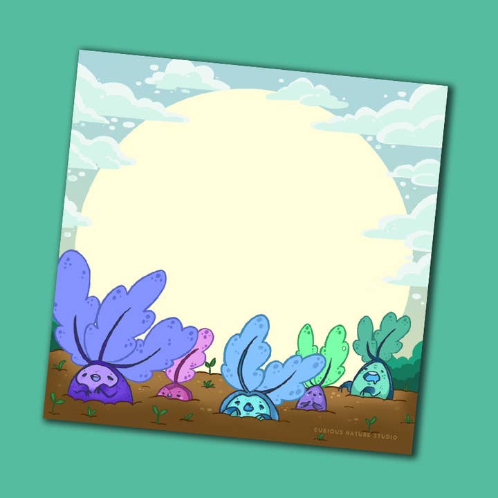 Sleepy Mandrake • Sticky Notes for wholesale by Curious Nature Studio