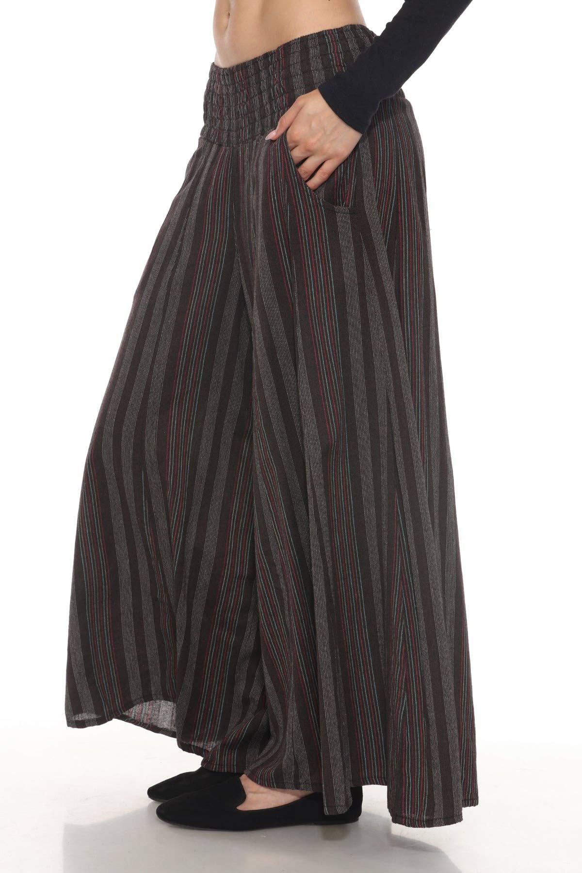 Lakhays Collection Inc. – Großhandel Hose – Damen – Gestreifte Hose mit weitem Bein10