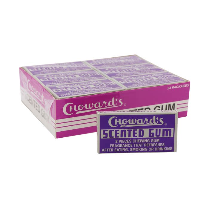 C. Howard's Scented Gum, 8 pieces per pack, 24ct Case for wholesale by Grandpa Joe's Candy Shop