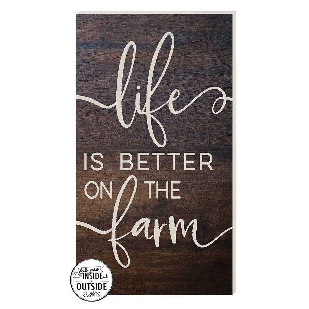 Kindred Hearts - Wholesale Sign - 11x20 Life Is Better Farm Whitewash Indoor Outdoor Sign6