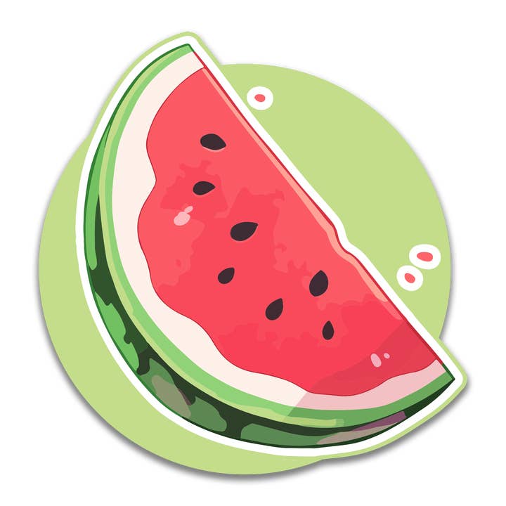 Watermelon Slice Sticker for wholesale by Stick With Finn