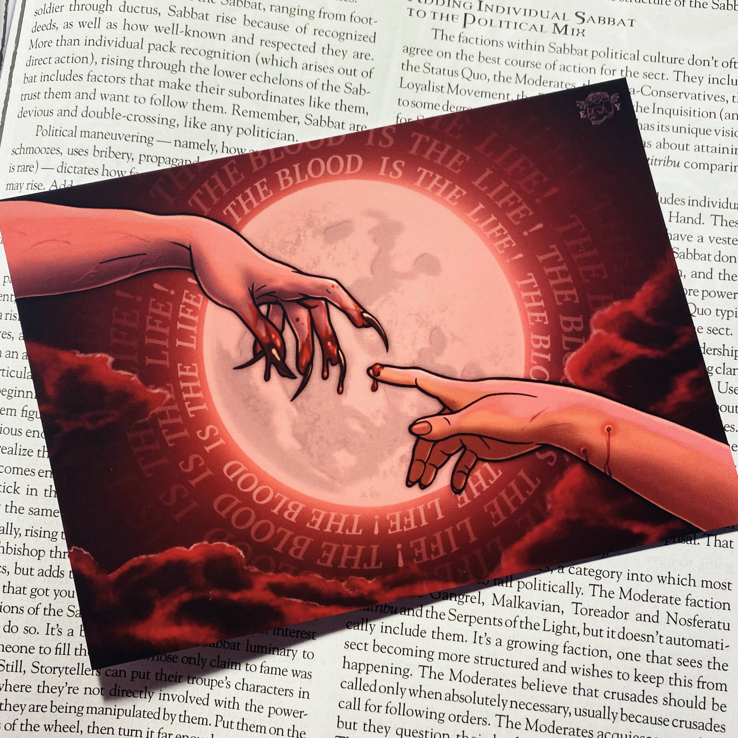 Enthralledyet Illustration – wholesale Art print – Blood Is The Life - Gothic Dracula Vampire A6 Print 3